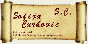 Sofija Ćurković vizit kartica